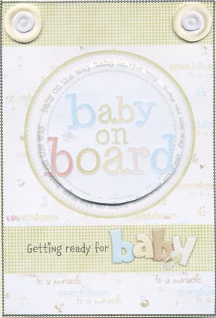 Baby on Board Pyramid Card Front by Susan Cummings