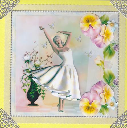 1950's Lemon Butterfly Lady Mini Kit by Susan Cummings