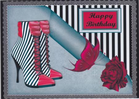 Red & Black Birthday Boots by Susan Cummings