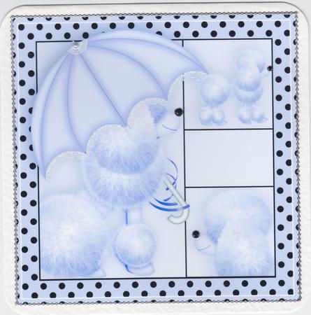 Fifi Fantastic 8x8 Card Front in Blueberry by Susan Cummings