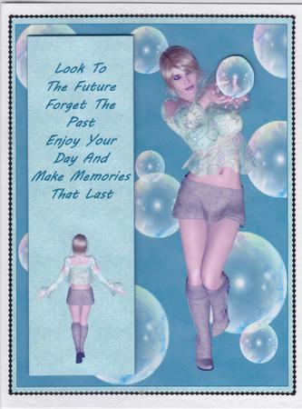 Future and Past Card Front with Bookmark by Susan Cummings