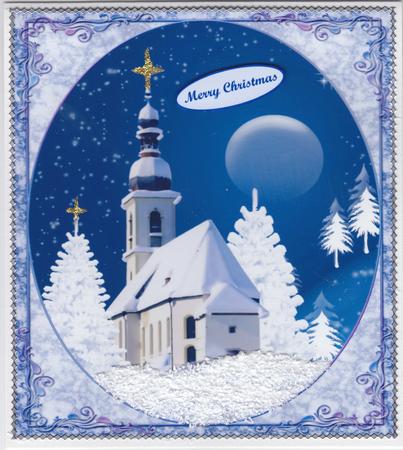 Church Snow Scene Quick Topper & Insert& Verse by Susan Cummings