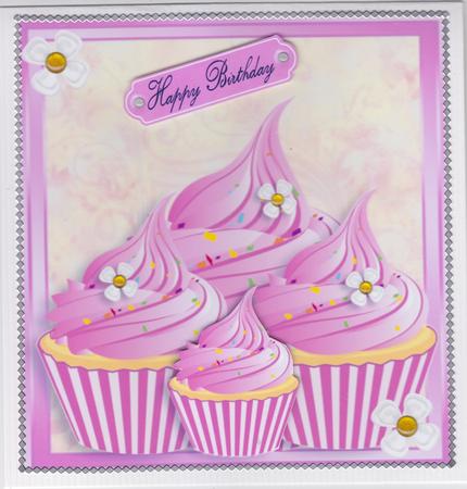 Scrummy Pink Cupcake's 8x8 by Susan Cummings