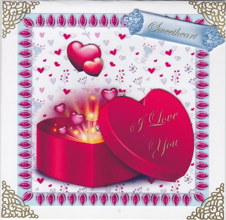 Exploding Hearts of Love 6x6 by Susan Cummings