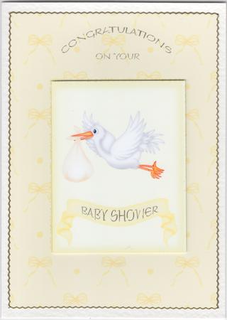 Stork Baby Shower - Yellow by Susan Cummings