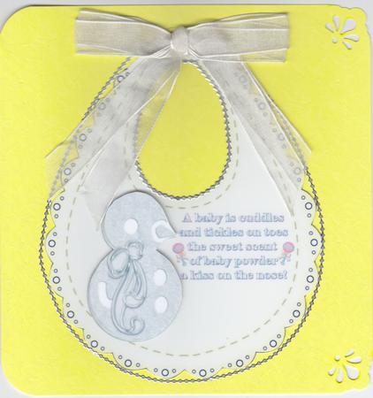 Neutral New Baby Bib & Duck by Susan Cummings