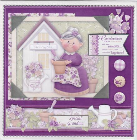 Gran's Potting Shed 8x8 Mini Kit & Decoupage by Susan Cummings