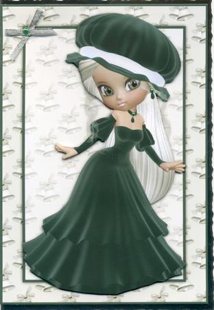 Christmas Cutie in Green Quick Card by Susan Cummings