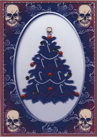 Black Gothic Christmas Tree by Susan Cummings