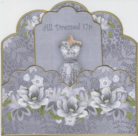 Silver Magnolia All Dressed Up Scallop Fashion Tag Cf Kit by Susan Cummings