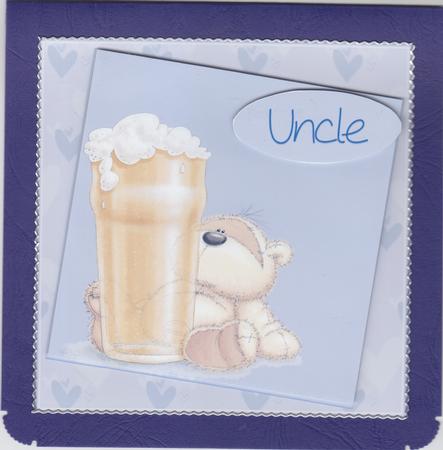Adorable 'beer Time' Card Topper by Susan Cummings
