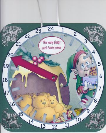 Advent Countdown Clock 10 by Susan Cummings