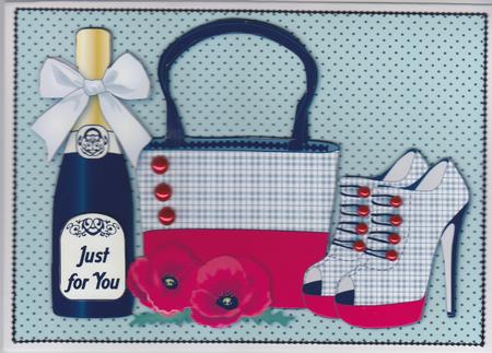 Handbag, Shoes, Poppies & Bubbly by Susan Cummings