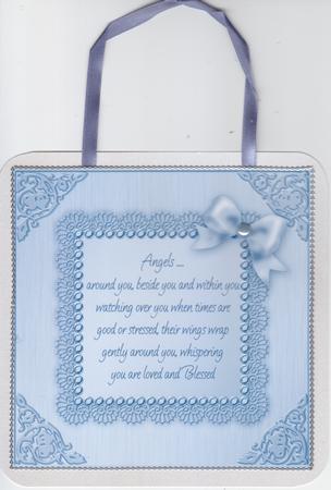 8 x 8 Metallic Lace and Bow Card Front by Susan Cummings
