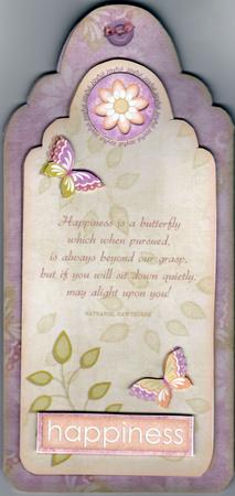 Butterflies Tag Shaped Tri Fold Card Kit by Susan Cummings