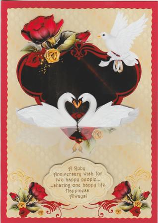 Anniversary Swans by Susan Cummings