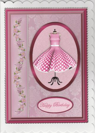 Pink and White Polka Dot Dress by Susan Cummings