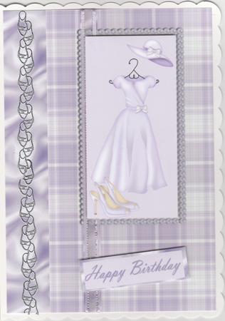 Lilac Ladies Fashion Side Stacker Card by Susan Cummings