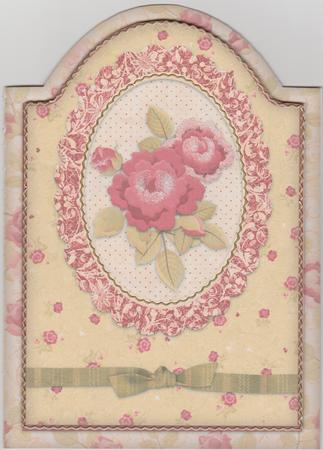 Antique Roses Round Topped Fold Card Kit by Susan Cummings