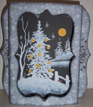 Christmas Night 7x7 Shadow Box Fold Card Kit by Susan Cummings