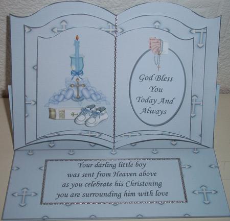 Boys Christening Easel Kit by Susan Cummings