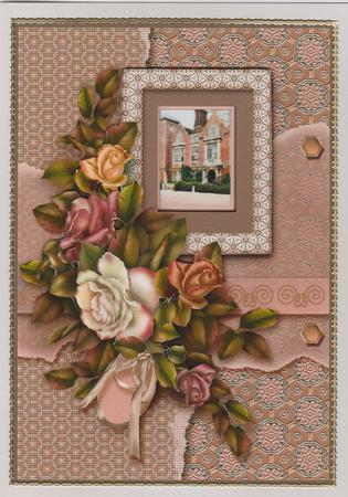 Blickling Hall Peach Landscape 6 Page Kit, Including Decoupage Step by Step by Susan Cummings