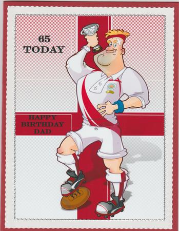 Rugby Dude England A4. by Susan Cummings