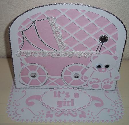 Layered Easel Card- Baby by Susan Cummings