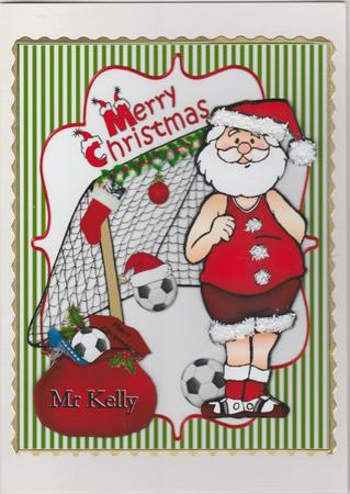 Santa Plays Football by Susan Cummings