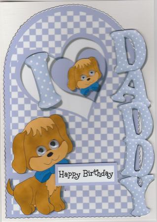 I Love Daddy Over the Edge with Decoupage by Susan Cummings