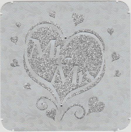 Mr & Mrs Wedding Heart Square Card Cutting Machine File by Susan Cummings