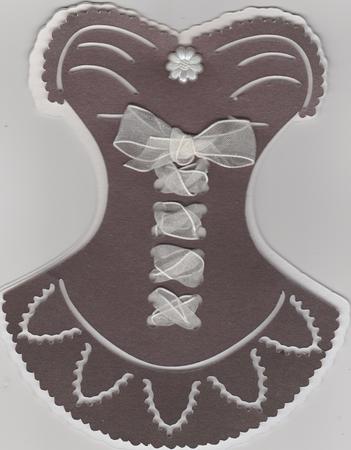 676 Ladys Corset Card and Topper by Susan Cummings