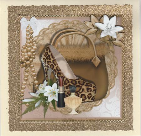 Leopard Print Shoes with Handbag Topper by Susan Cummings