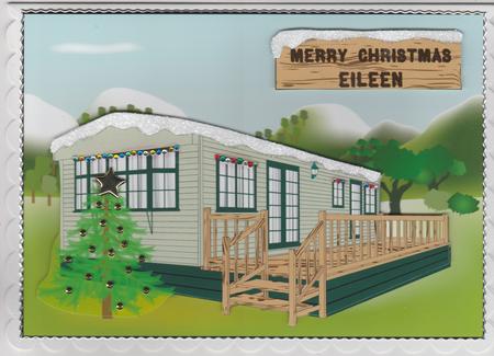 Christmas Static Caravan Decoupage by Susan Cummings