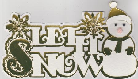 Let It Snow Christmas Snowman Card by Susan Cummings