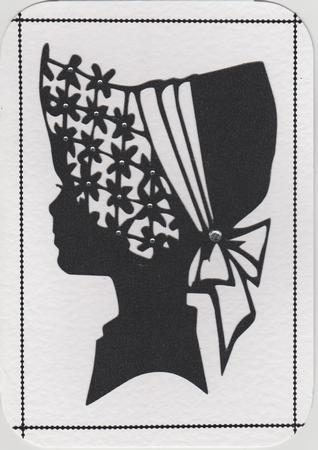 Lady In Hat Silhouette Topper - 11 by Susan Cummings