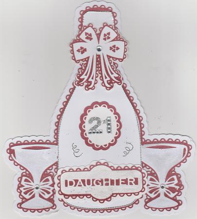 Daughter Birthday Bottle Card by Susan Cummings