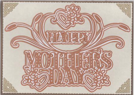 Swirly Happy Mother's Day Topper by Susan Cummings