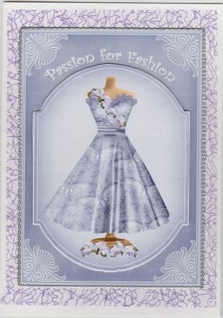 Blue Butter Dress Passion for Fashion 7x5in Fashion Topper by Susan Cummings