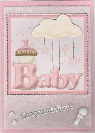 Pink Baby Girl Topper by Susan Cummings