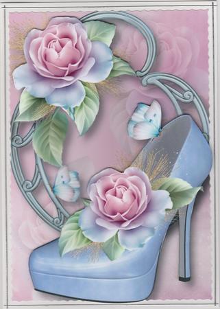 Fabulous Shoe & Pastel Roses by Susan Cummings