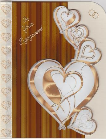 Linked Hearts in Gold 5 -browns by Susan Cummings
