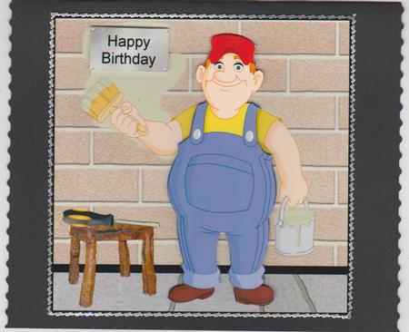 Painter, Dad, Husband Card Front by Susan Cummings