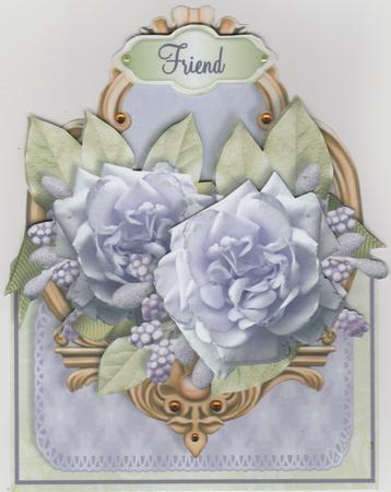 Floral Frames Tent Card Mini-kit - Lavender Roses by Susan Cummings