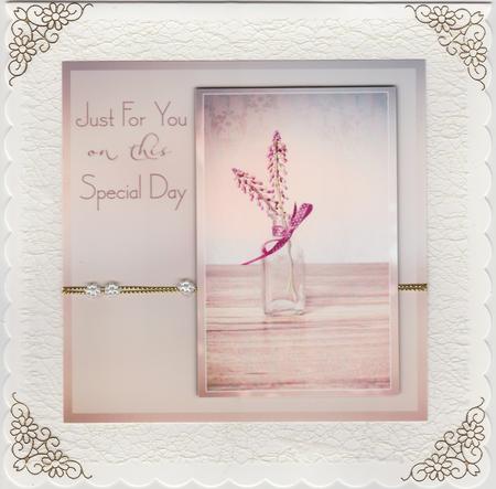 Hyacinth Blush 8x8inch Card Front. by Susan Cummings