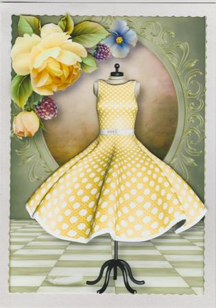 Fabulous Vintage Yellow Polka Dot Dress by Susan Cummings