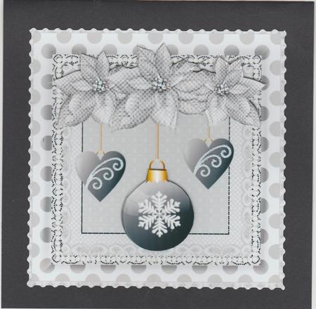 Snowflake Bauble Black Topper Mini Kit by Susan Cummings