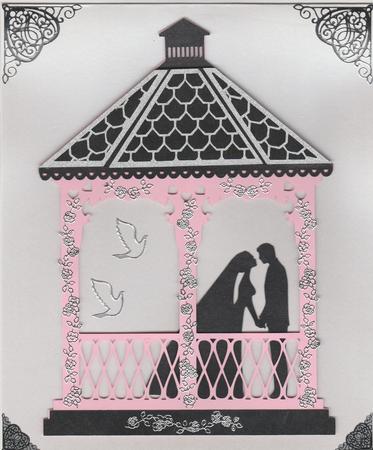 Wedding Gazebo Card Template No 1 by Susan Cummings