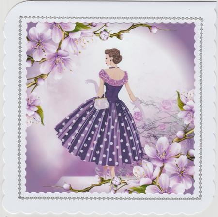 Purple Cherry Blossom Florale 8x8 Quick Topper by Susan Cummings