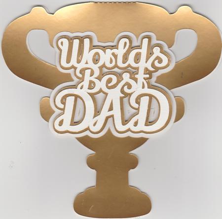 Best Dad Trophy Card by Susan Cummings